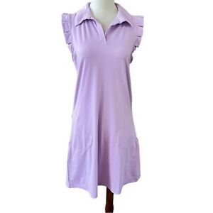 Gottex Women's Lavender polo Golf Tennis Dress Size XS NWT with ruffles